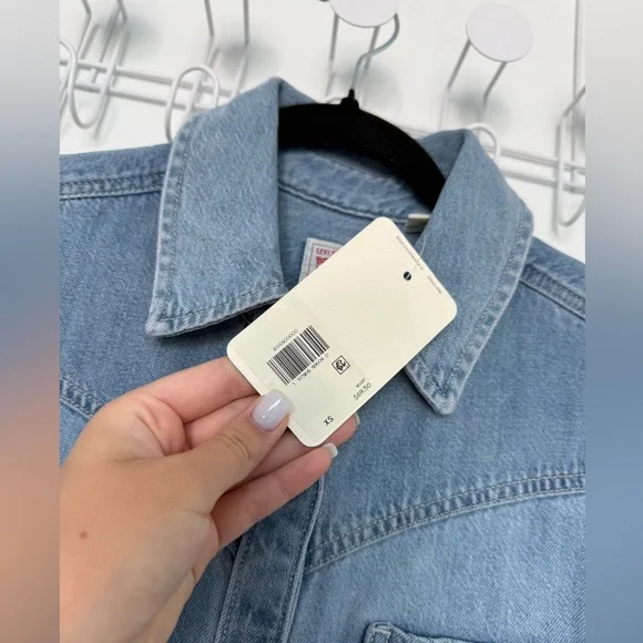 NEW Women’s LEVI'S Louisa Short Sleeve Denim Dress Size XS - Picture 3 of 5